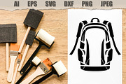 Stencil Travel Backpack, a Sport Illustration by MARYCRAFTIRIA (Thumbnail 2 of 3)