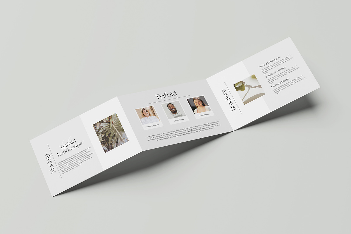 A4 Landscape Trifold Brochure Mockup, a Product Mockup by AKMAL STUDIO