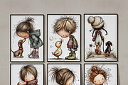 Whimsical Woodland Animals Girl Love, a Graphic by one-touch (Thumbnail 6 of 7)