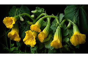 recipe zucchini flowers ai generated, a Nature Photo by pikepicture