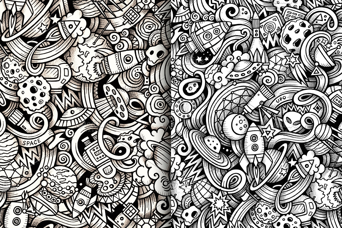 Space Graphics Patterns, a Pattern Graphic by BALABOLKA (Photo 3 of 6)