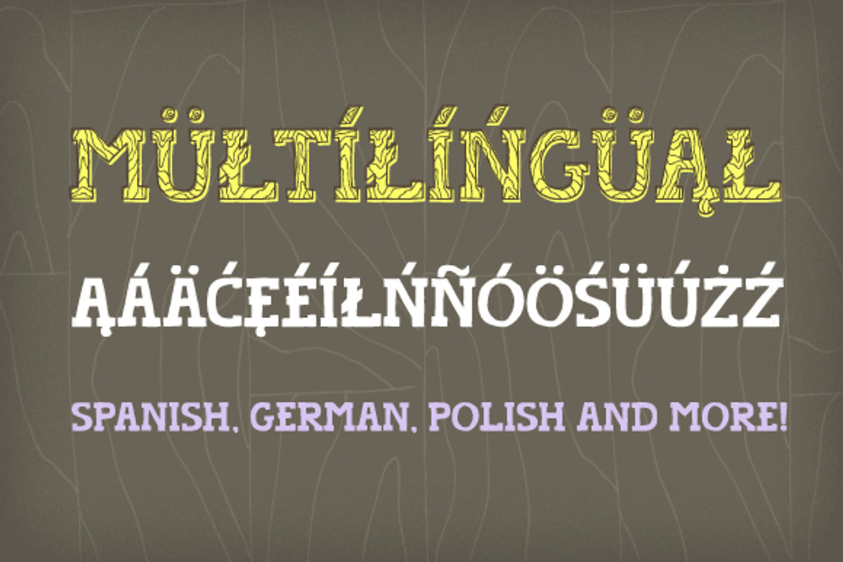 Handyman Font + Wood Outline preview 4