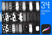 Procreate Geometry brushes, a Brush Add-On by Aleksandra Slowik (Thumbnail 4 of 6)