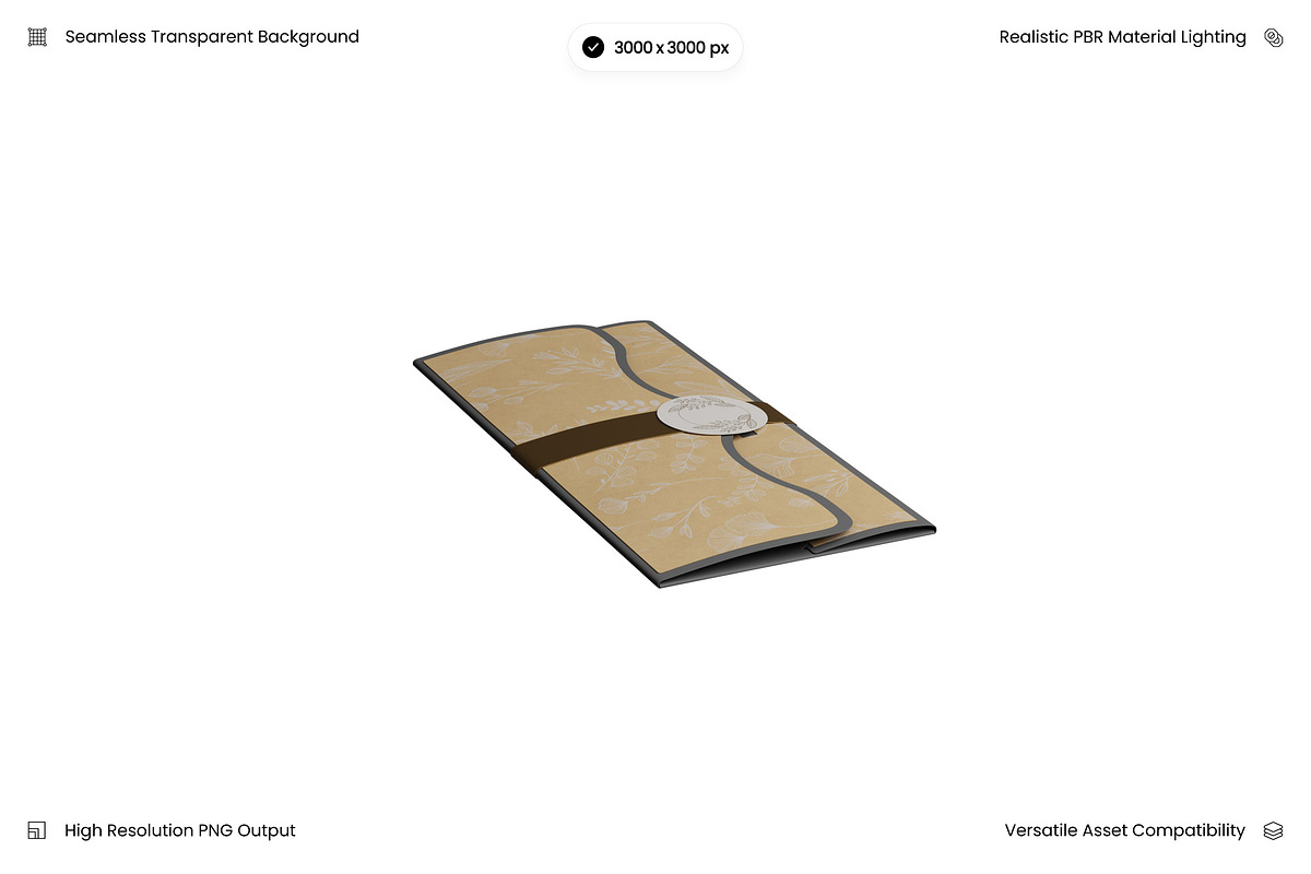 Kraft Envelope with Elastic Band 3D, an Object 3D Model by Wencory (Photo 2 of 3)