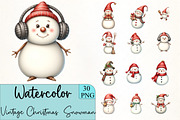 Vintage Christmas  Snowman, an Illustration by CrexoraLab (Thumbnail 1 of 5)