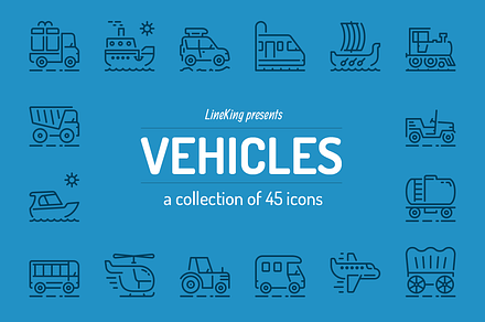 Vehicles Line Icons