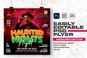 Haunted Night Party Flyer Design, a Flyer Template by Shajib Shikder (Thumbnail 1 of 2)