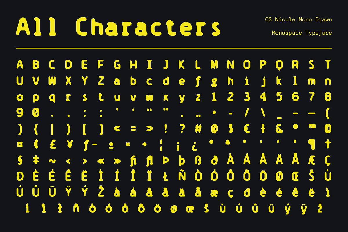 CS Nicole Mono Drawn, a Serif Font by Craft Supply Co. (Photo 8 of 8)