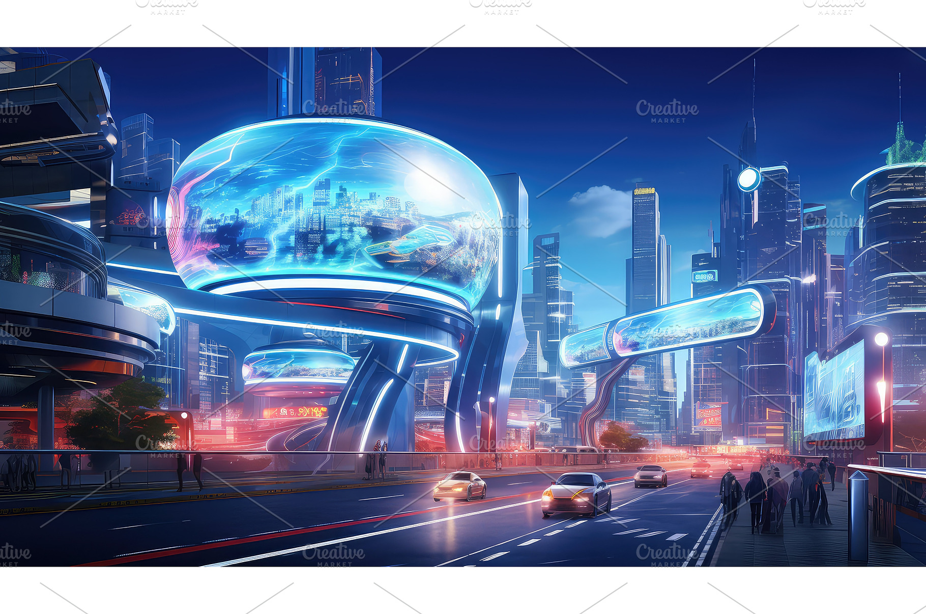 urban futuristic road background ai, a Transportation Photo by pikepicture