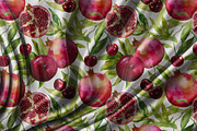 CHERRY POMEGRANATE Seamless Pattern, a Pattern Graphic by AYAKA Studio Co. (Thumbnail 4 of 10)