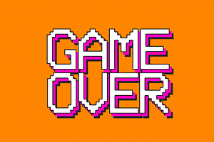 Game Over Text Effect, a Pattern Graphic by Xtrahive