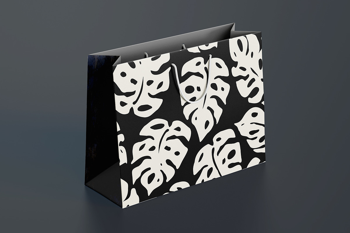 White Monstera Leaves, a Pattern Graphic by MalyskaStudio (Photo 10 of 19)