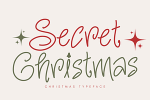 Secret Christmas - Handwritten font, a Handwritten Font by Brown Cupple