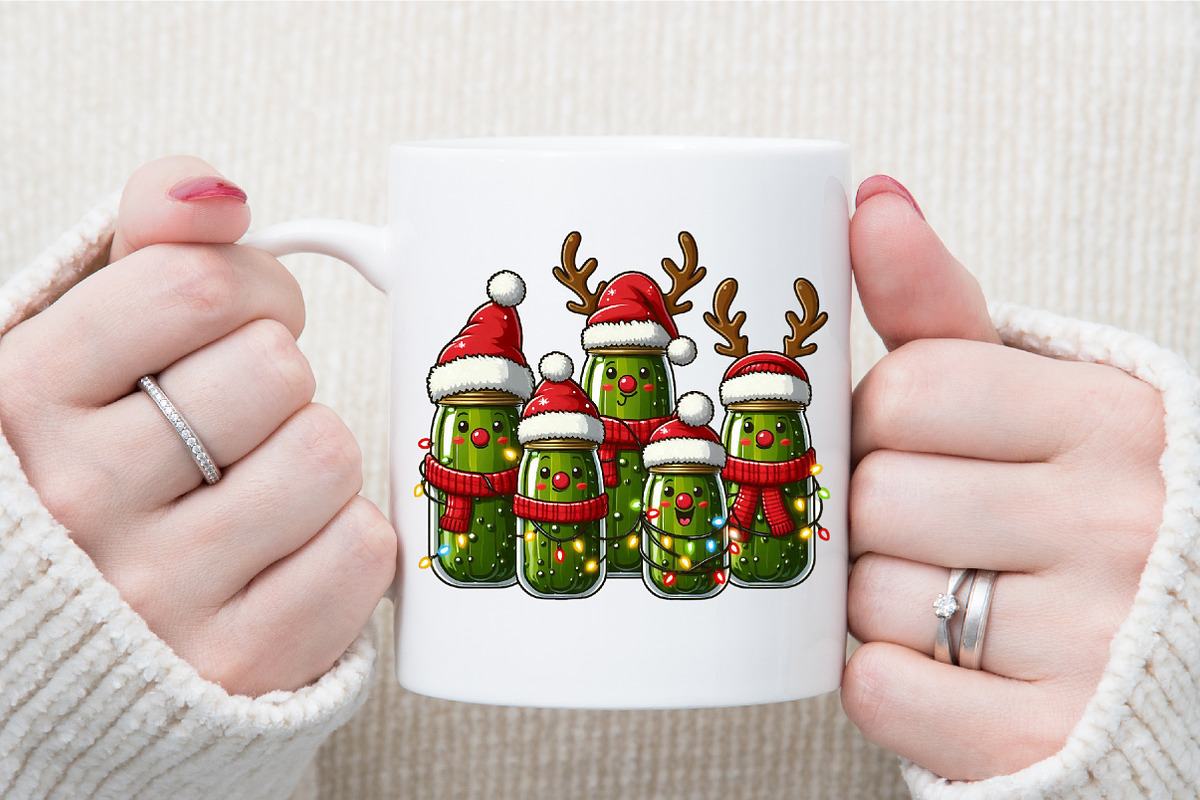 Watercolor Christmas Pickles PNG, an Illustration by Sublimation Artist (Photo 7 of 9)
