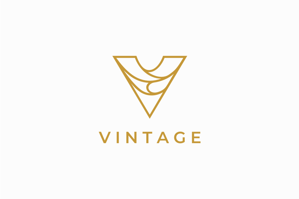 Vintage Letter V logo design, a Branding & Logo Template by yopie (Photo 2 of 4)