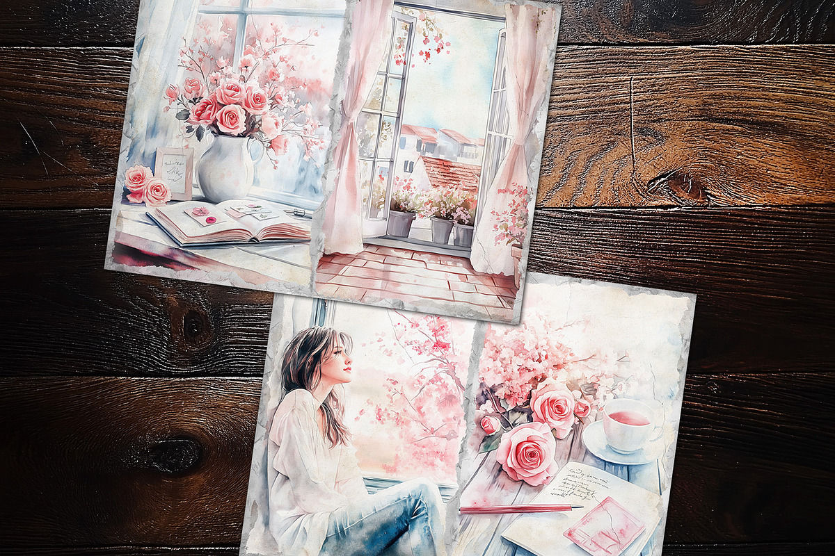 Dreamy Fiminine Travel Junk Journal, a Decorative Illustration by V Design Creator (Photo 8 of 12)