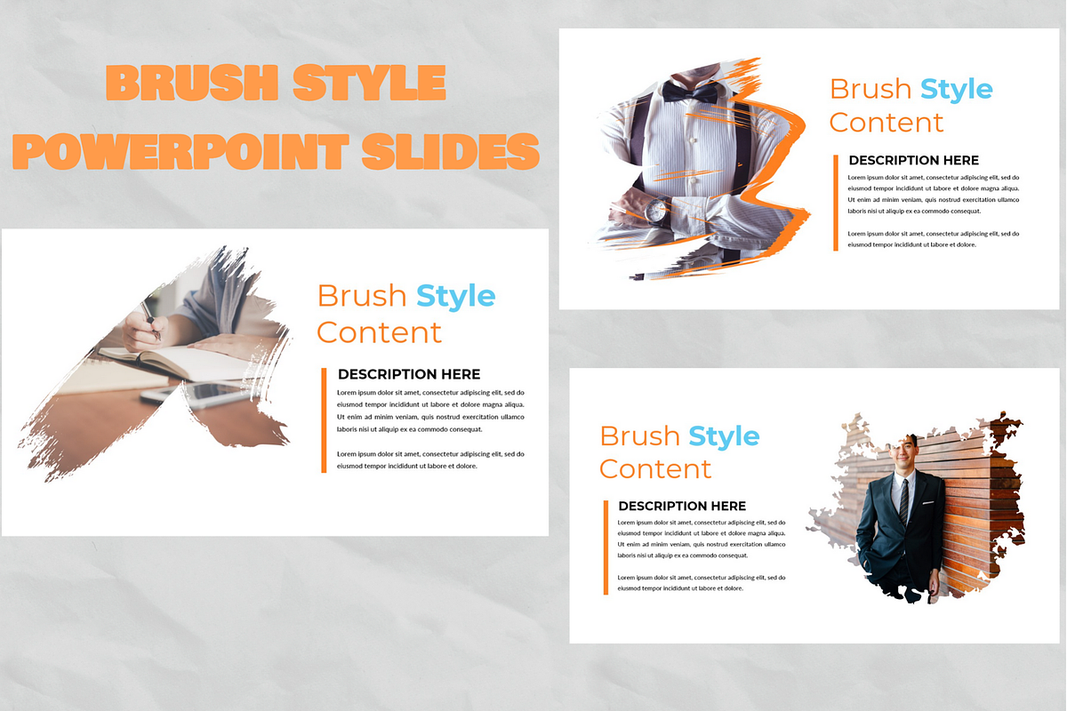 20 Brush Style PowerPoint Slides, a Presentation Template by Local Marketing Templates (Photo 2 of 6)