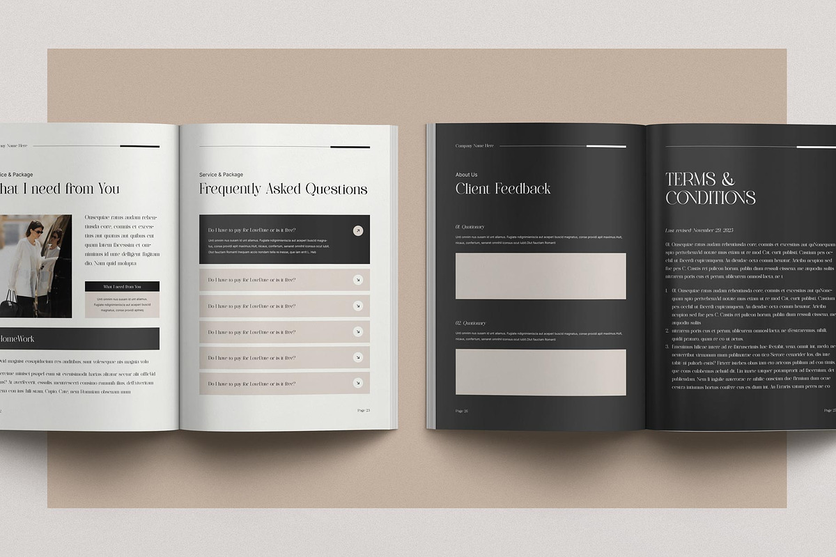 Services & Pricing Guide | CANVA, a Brochure Template by KreateTribe (Photo 5 of 13)