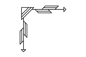 Line geometric corner., a Decorative Illustration by incomible