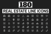 180 Real Estate Icons, an Outline Icon by FlatLineIcons (Thumbnail 1 of 4)