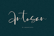 Antosan Script Font, a Script Font by Awanstudio (Thumbnail 1 of 9)