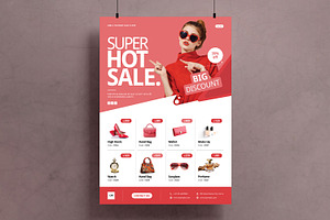 Fashion Hot Sale Flyer Template, a Flyer Template by MightyDesign