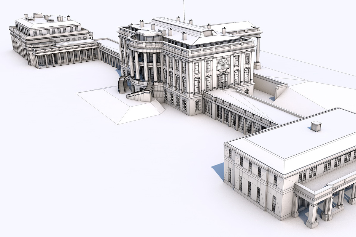 The White House Complex Washington L, an Architecture 3D Model by multimedia4ds (Photo 7 of 16)