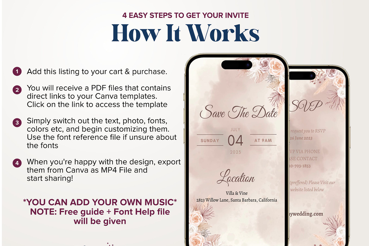 Boho Wedding Video invite Video, a Presentation Template by Aks-Designs (Photo 4 of 4)