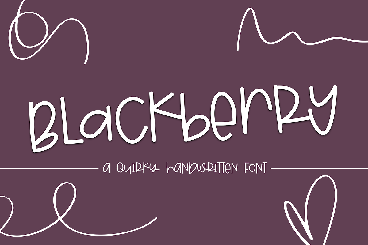 Blackberry - Quirky Handwritten Font preview 8