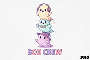 Boo Crew Cute Ghosts SVG, an Illustration by CrexoraLab (Thumbnail 1 of 4)