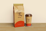 Coffee bag and coffee cup mockup, a Cups & Container Mockup by Runend (Thumbnail 22 of 22)