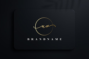 Letter UV Handwritten Signature Logo