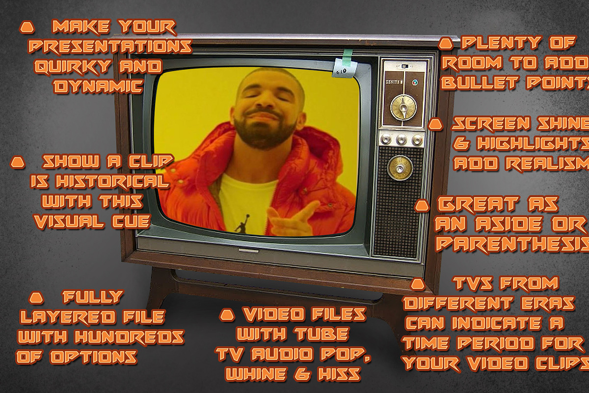 Classic Tube TV Video Masks, a Presentation Template by gbDesigns