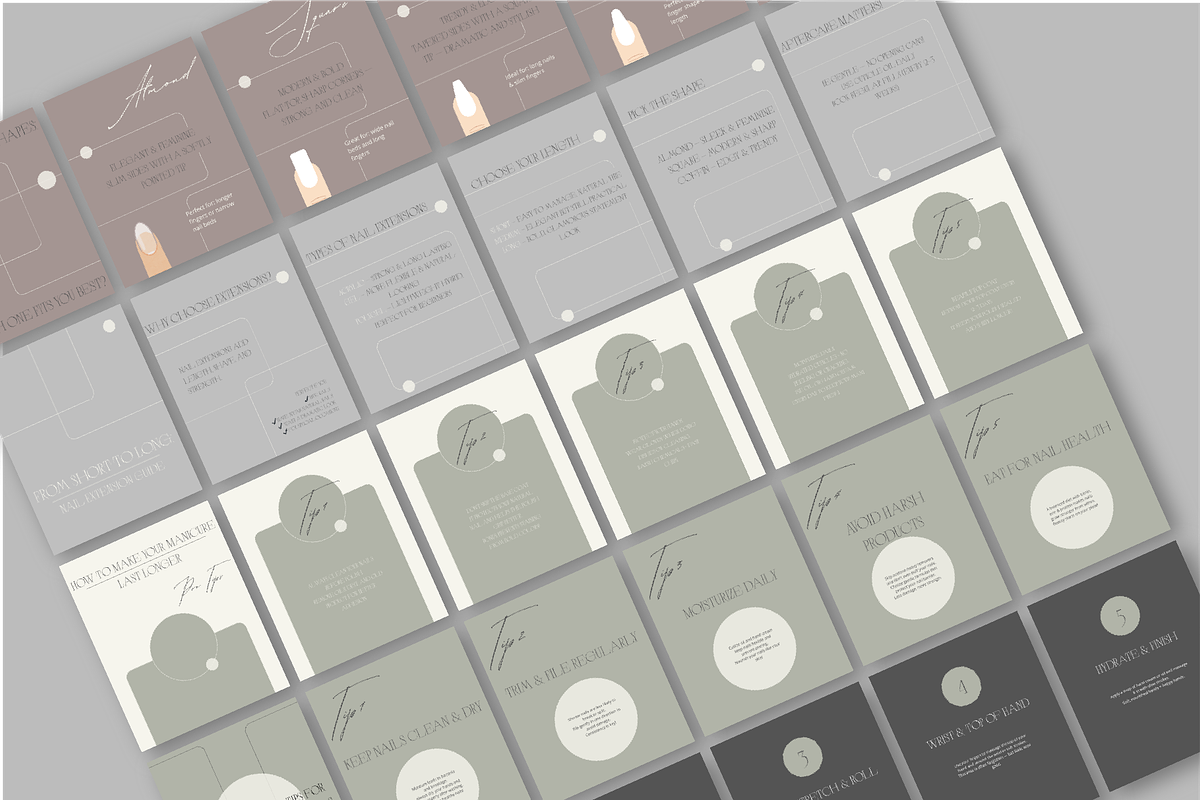 Elegant instagram manicure templates preview 5