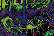 Alien Bite Mutant Illustration, an Animal Illustration by badsyxn (Thumbnail 3 of 5)