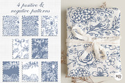 Blue Baroque Chinoiserie Collection, a Decorative Illustration by marie dricot (Thumbnail 7 of 9)