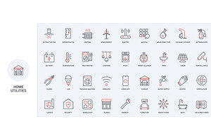 Energy gas heating water icons, a Technology Illustration by Lemberg Vector