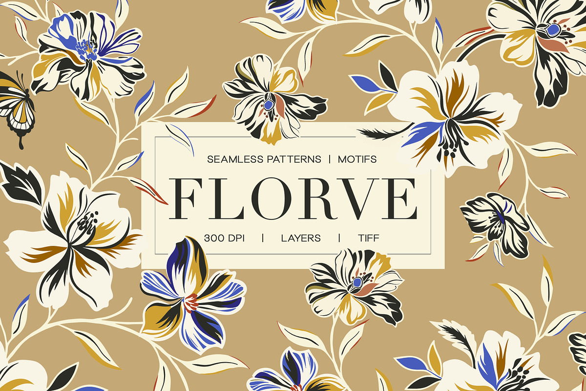 Florvé Expressive Floral Patterns, a Pattern Graphic by LEAFure (Photo 1 of 10)
