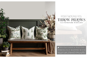 Throw Pillow Mockups, a Household Mockup by mock-ups