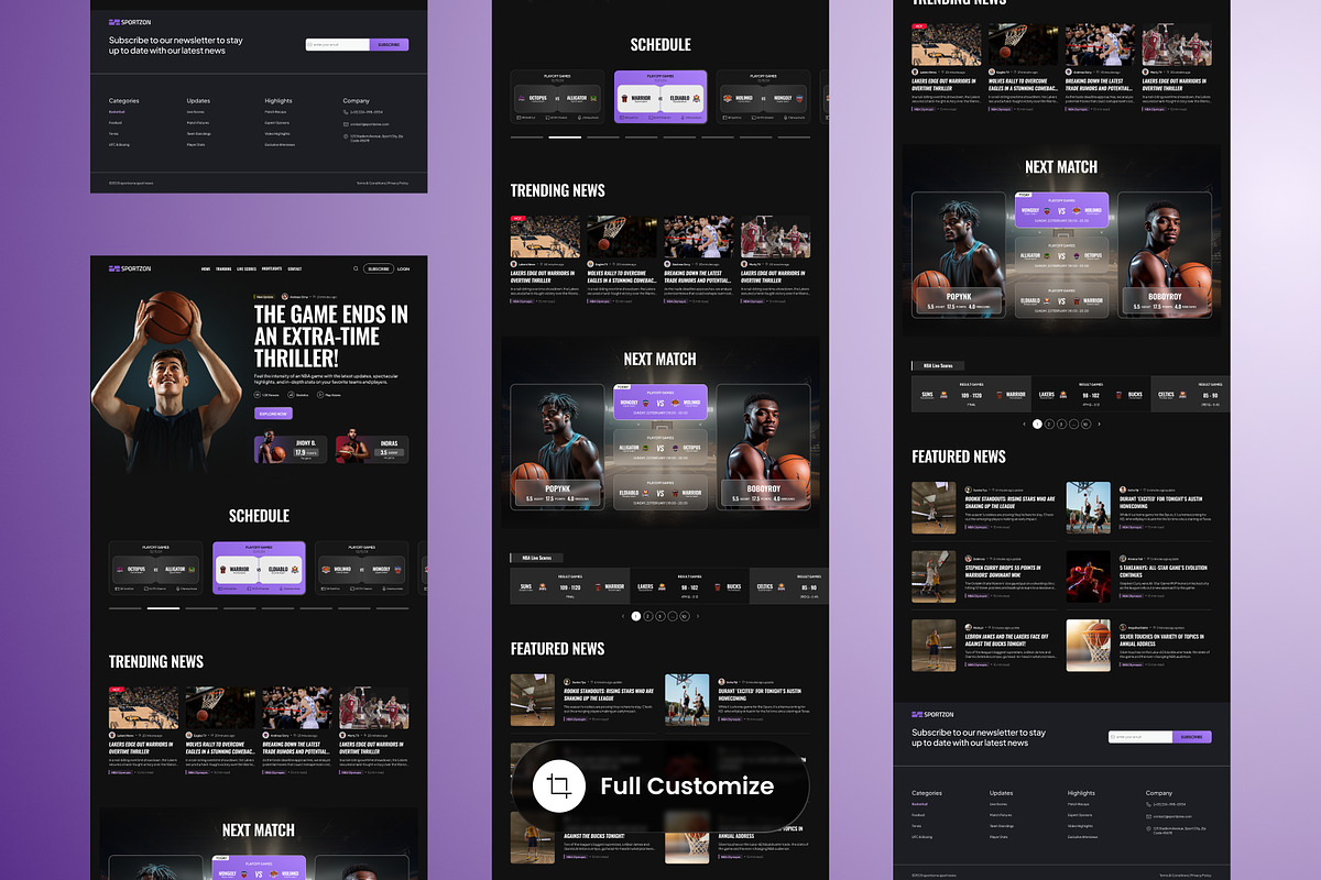Sportzon - Sport News Landing Page, a Landing Page Template by SLAB! Design (Photo 3 of 4)