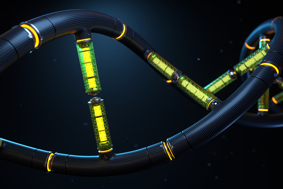 Artificial DNA strand, a Healthcare Illustration by iLexx (Photo 4 of 4)