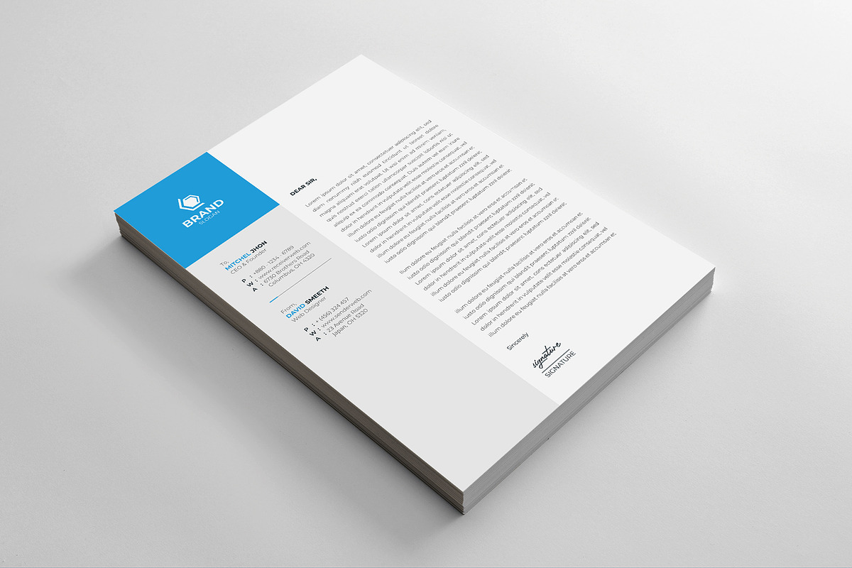 Corporate Letterhead Template, a Stationery Template by GFXCity (Photo 3 of 4)