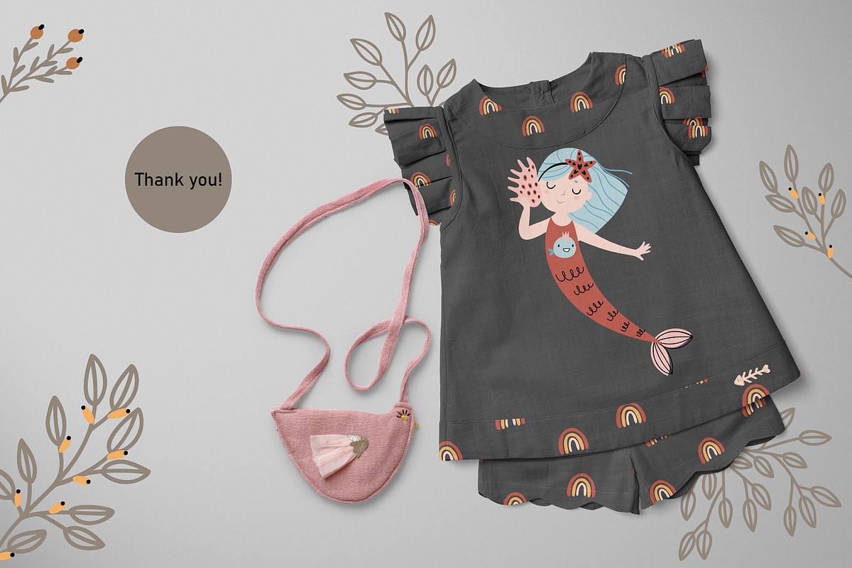 Mermaids baby illustrations, an Animal Illustration by OxanaTally (Photo 14 of 14)