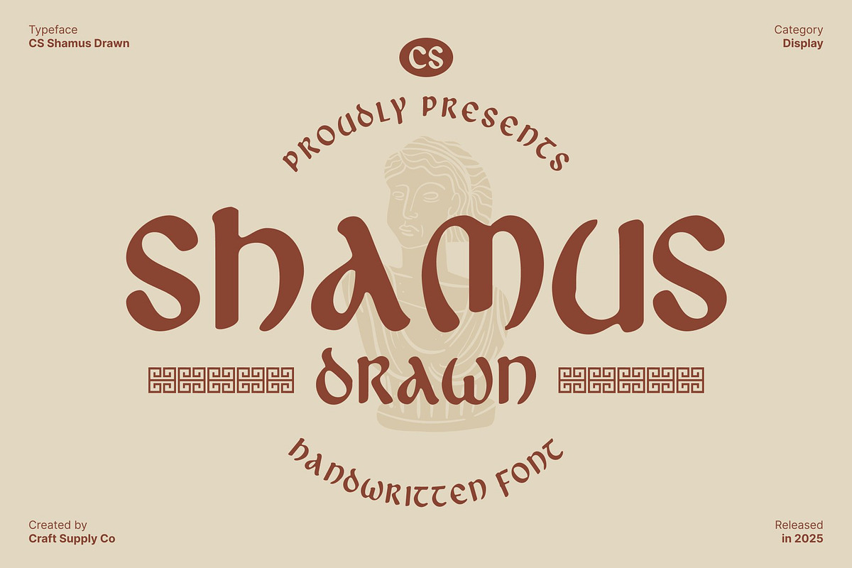 CS Shamus Drawn, a Sans Serif Font by Craft Supply Co. (Photo 1 of 8)