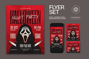 Halloween Night Party Flyer, a Flyer Template by graphicook