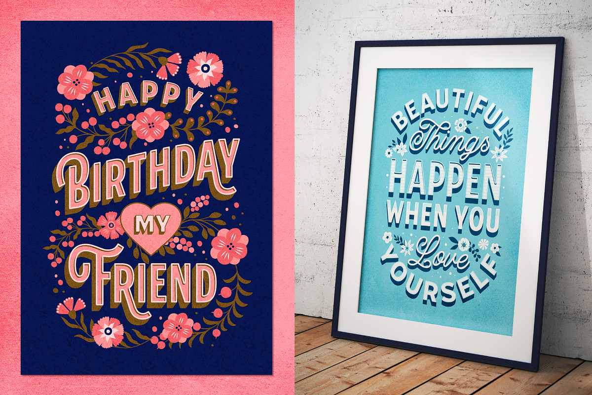 Modern Lettering Fonts Collection, a Script Font by Heritage Type Co. (Photo 17 of 21)