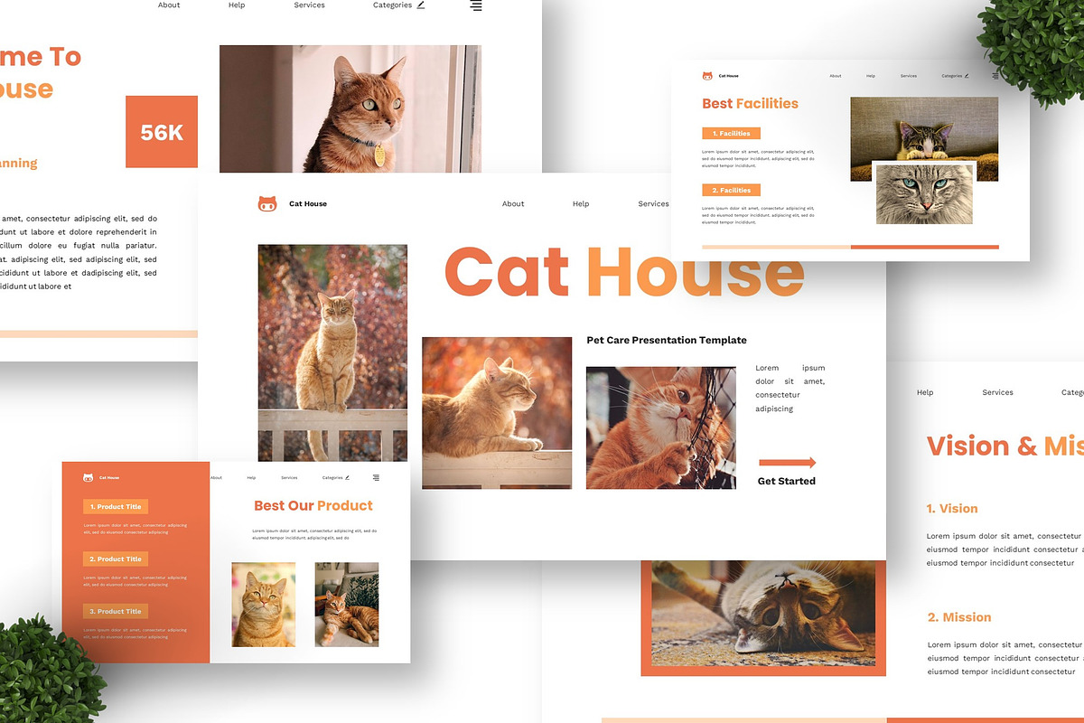 Cat House - Pet Care Powerpoint preview 5