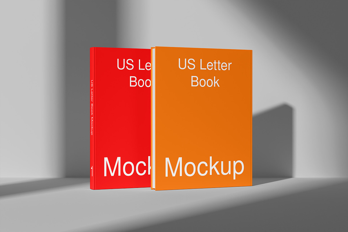 US Letter Book Mockup - 8 Views, a Books & Magazine Mockup by Illusiongraphic (Photo 8 of 23)