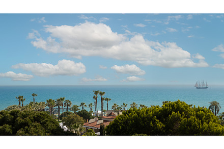 Blue sea, clear skies and tropical, a Nature Photo by Barcelona_dreams
