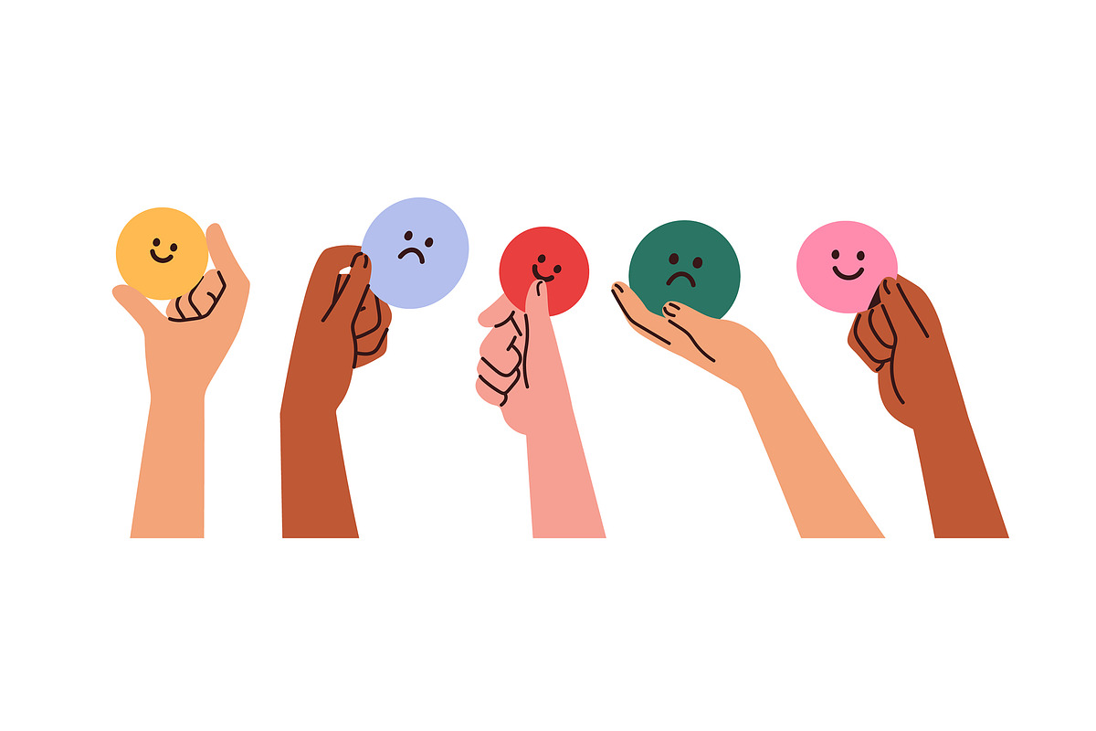 Hands with heart, star, emoji symbol, a Person Illustration by Good Studio (Photo 23 of 25)